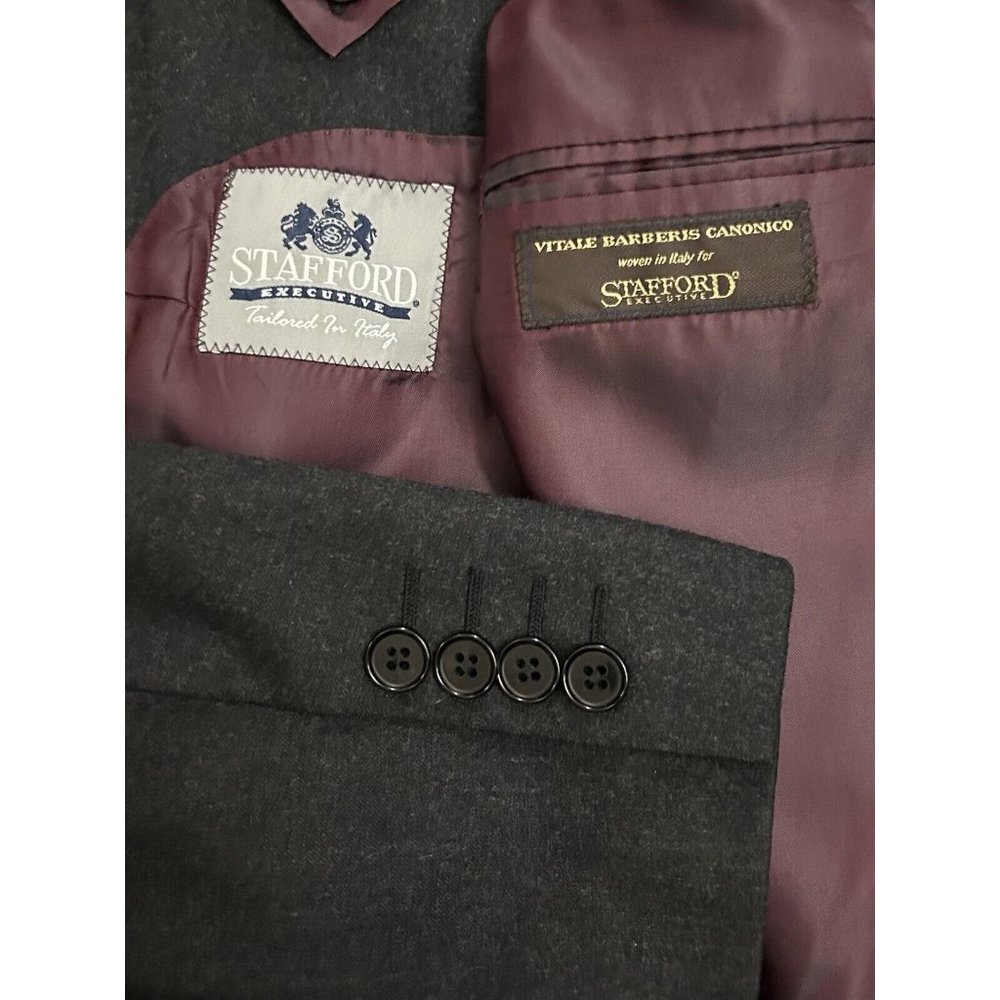 Stafford Vitale Barberis Canonico‎ Sport Coat Blazer Men's Size 42L FLAW